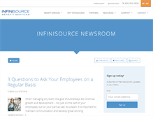 Tablet Screenshot of newsroom.infinisource.com